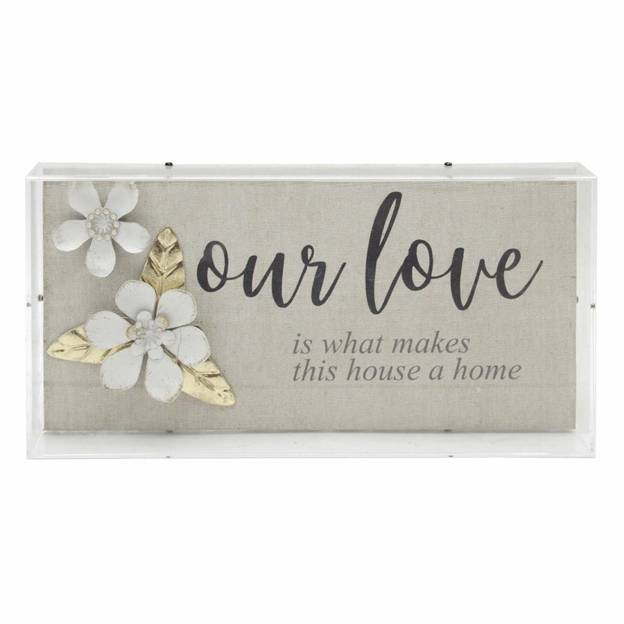 D Cor & Pillows * | Cheap Online Grace Mitchell Our Love Flower Shadow Box, 12 6