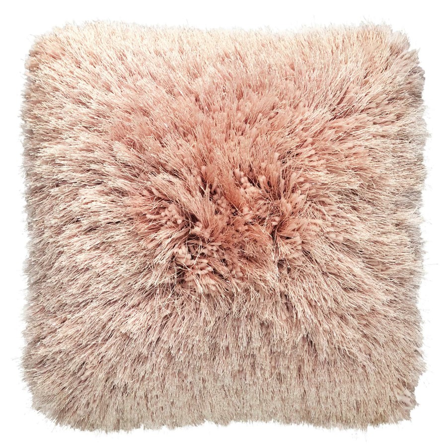 Pillows * | Sale Grant Blush Pink Shag Throw Pillow, 17