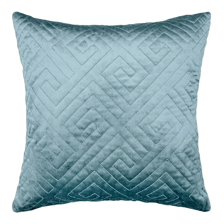 Pillows * | Exclusive Laila Ali Kellen Blue Stone Quilted Throw Pillow, 18