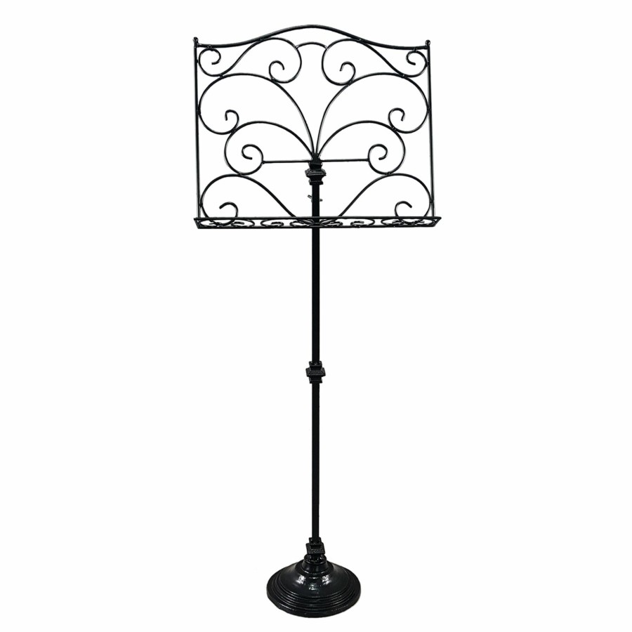 D Cor & Pillows * | Premium Metal Bookstand With Cast Iron Base Black, 39