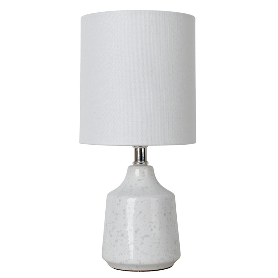 D Cor & Pillows * | Reliable Quality White & Grey Ceramic Mini Accent Lamp, 12