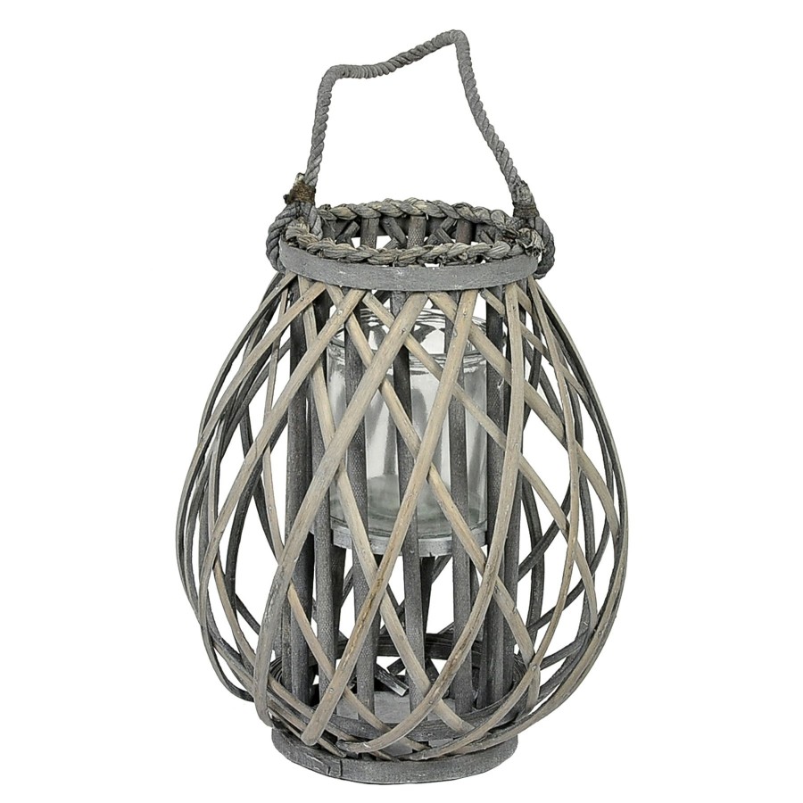 D Cor & Pillows * | Exclusive Design Grey Woven Lantern, 14