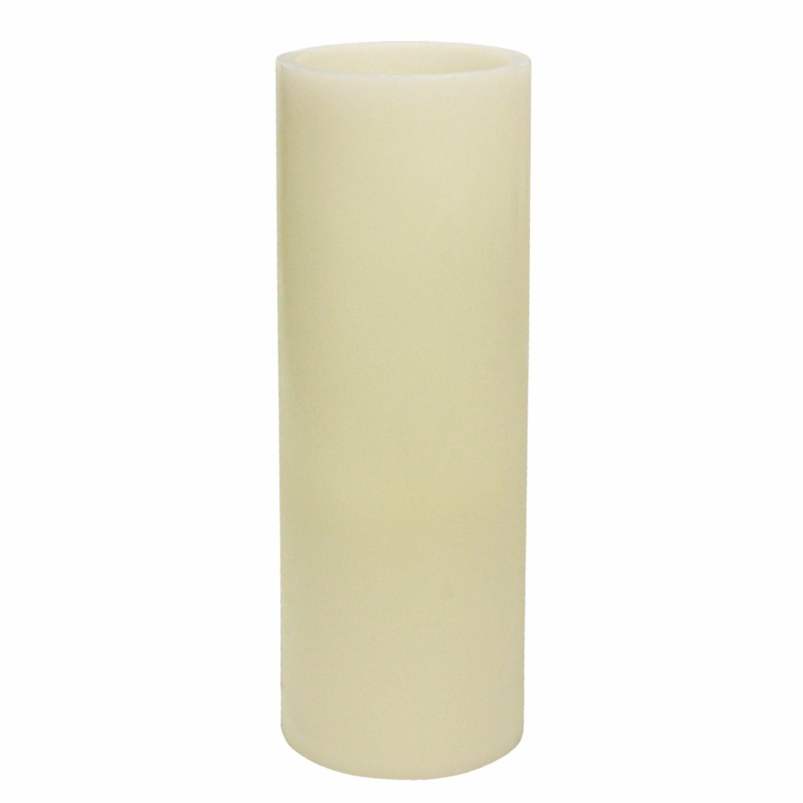 D Cor & Pillows * | Sale 4X10 Led Flameless Pillar Candle Ivory