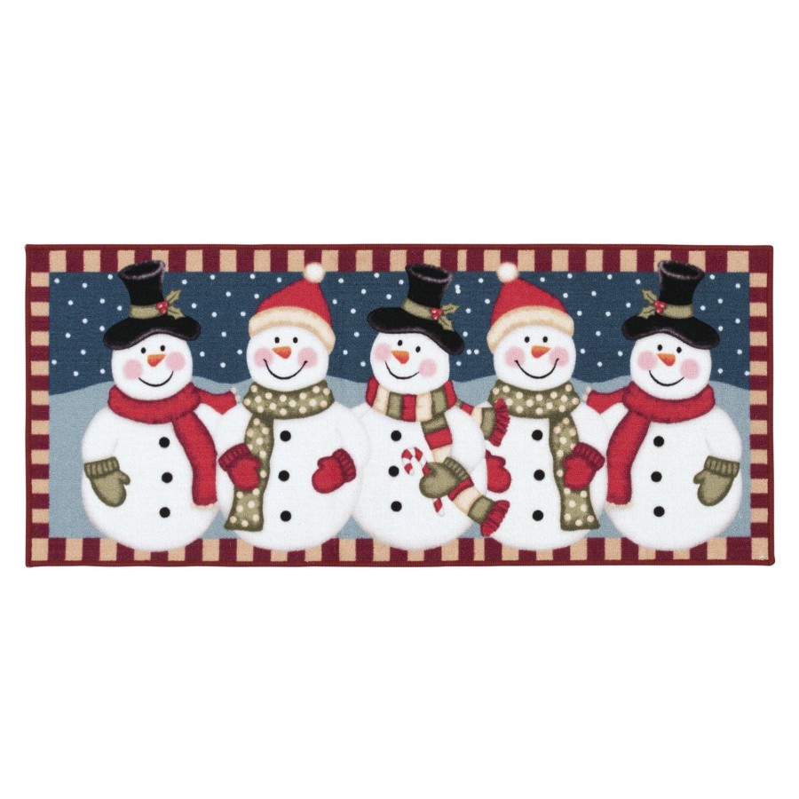 Rugs & Curtains * | Exclusive Design Snowman Friends Scatter Rug, 20 48