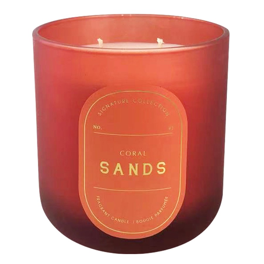 D Cor & Pillows * | Attractive 2-Wick Coral Sands Scented Jar Candle, 12.5Oz