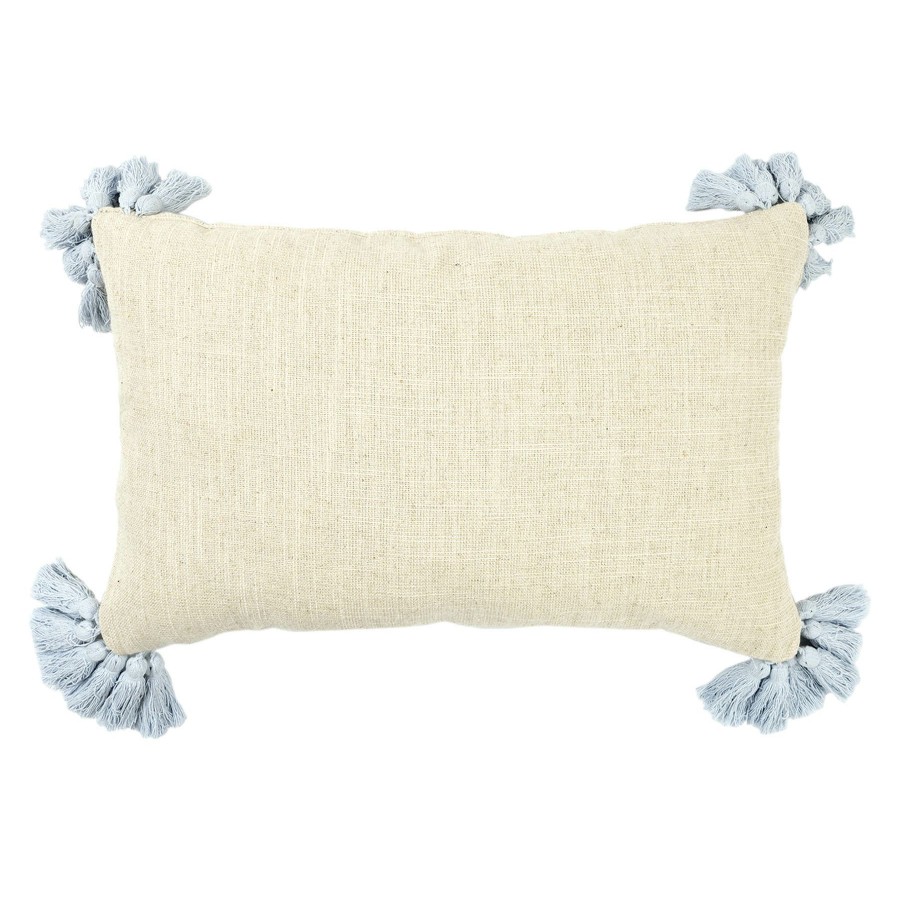 Pillows * | Attractive Ty Pennington Textured Ivory Throw Pillow With Tassels, 13 20