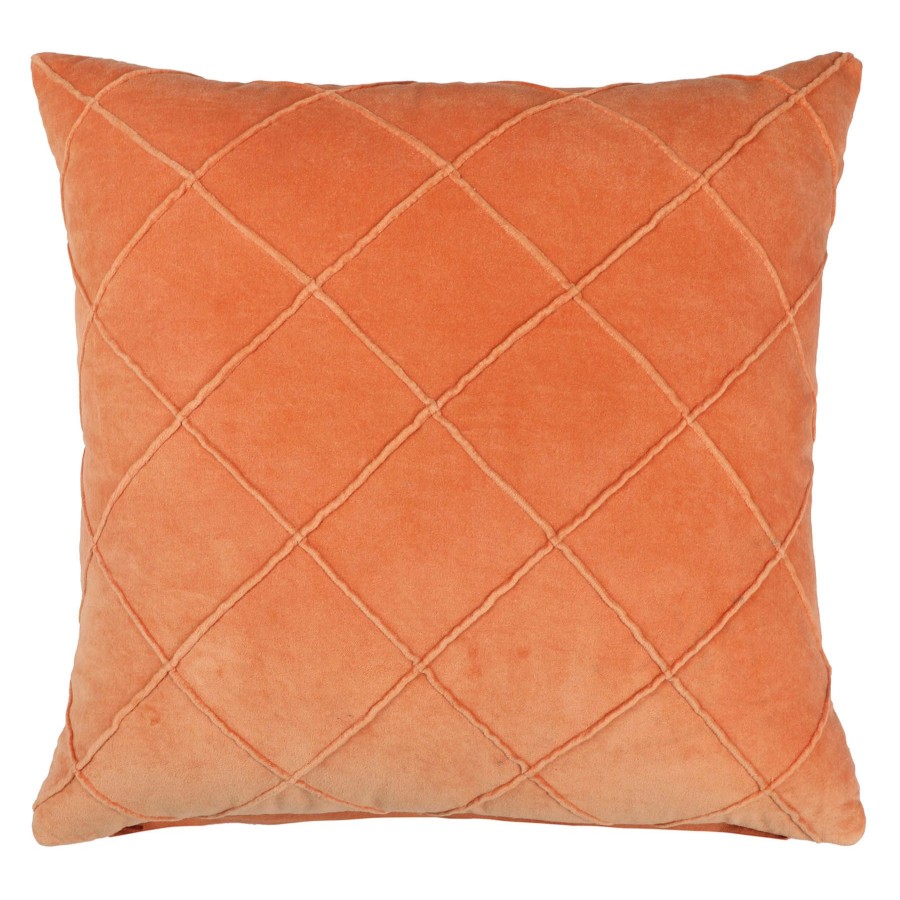 Pillows * | Attractive Grace Mitchell Orange Pleated Throw Pillow, 18