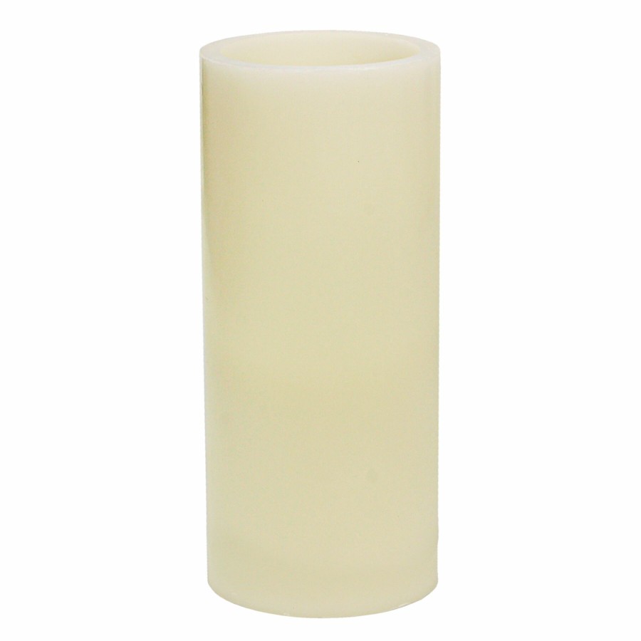 D Cor & Pillows * | Bargain Sale 4X8 Led Flameless Pillar Candle Ivory