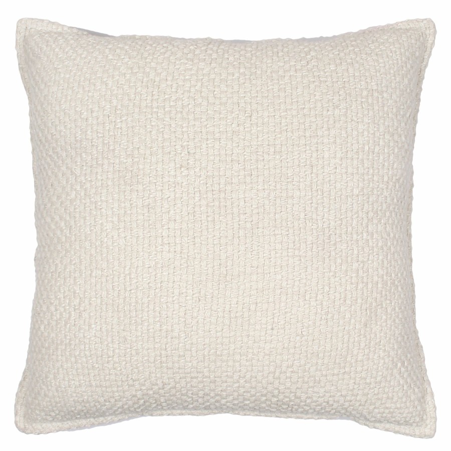 Pillows * | Exquisite Gifts Ty Pennington Ivory Yarn Textured Woven Pillow With Flange, 20