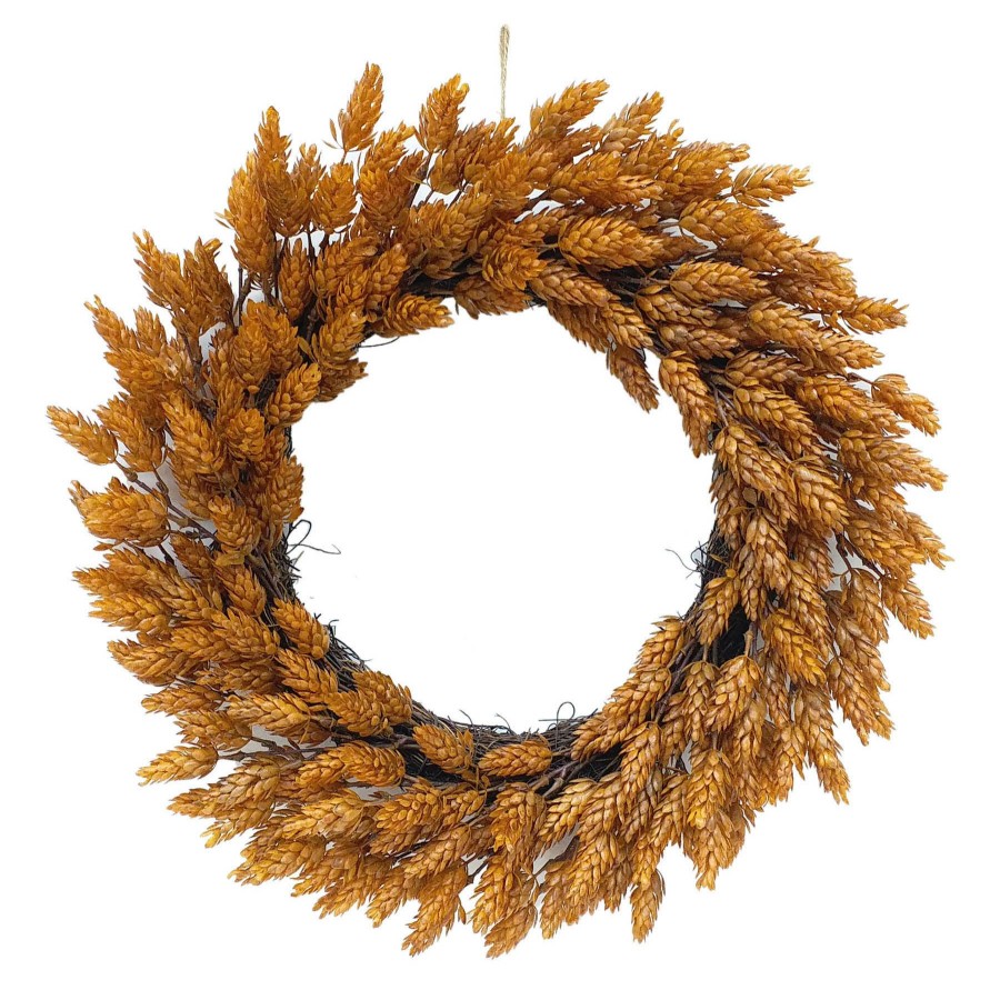 D Cor & Pillows * | Exclusive Design Orange Hops Vine Wreath, 22