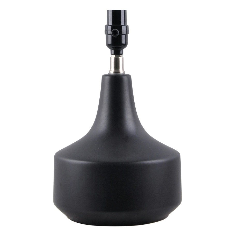 D Cor & Pillows * | Featured Black Wide Ceramic Accent Lamp, 13