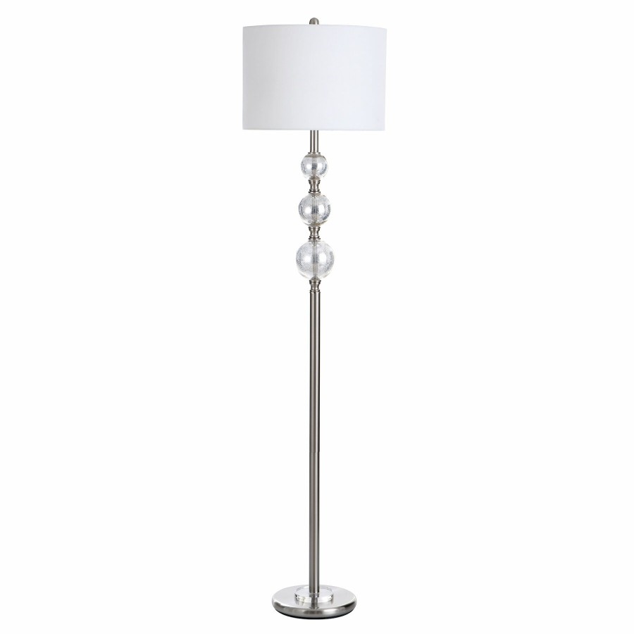 D Cor & Pillows * | Reliable Quality Mercury Glass Metal Floor Lamp With Shade, 65