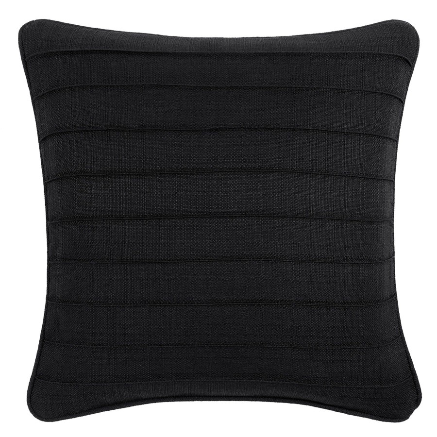 Pillows * | Flash Sale Dynasty Black Pintuck Throw Pillow, 20