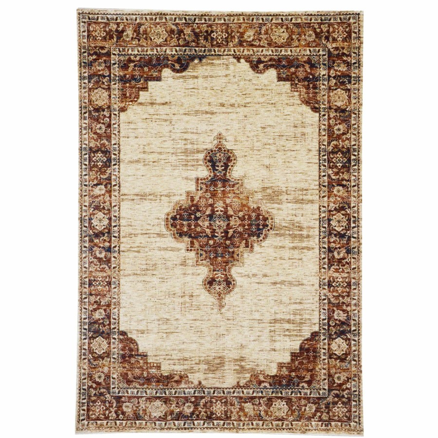 Rugs & Curtains * | Cheap Online (B510) Red Traditional Open Medallion Area Rug, 5 7