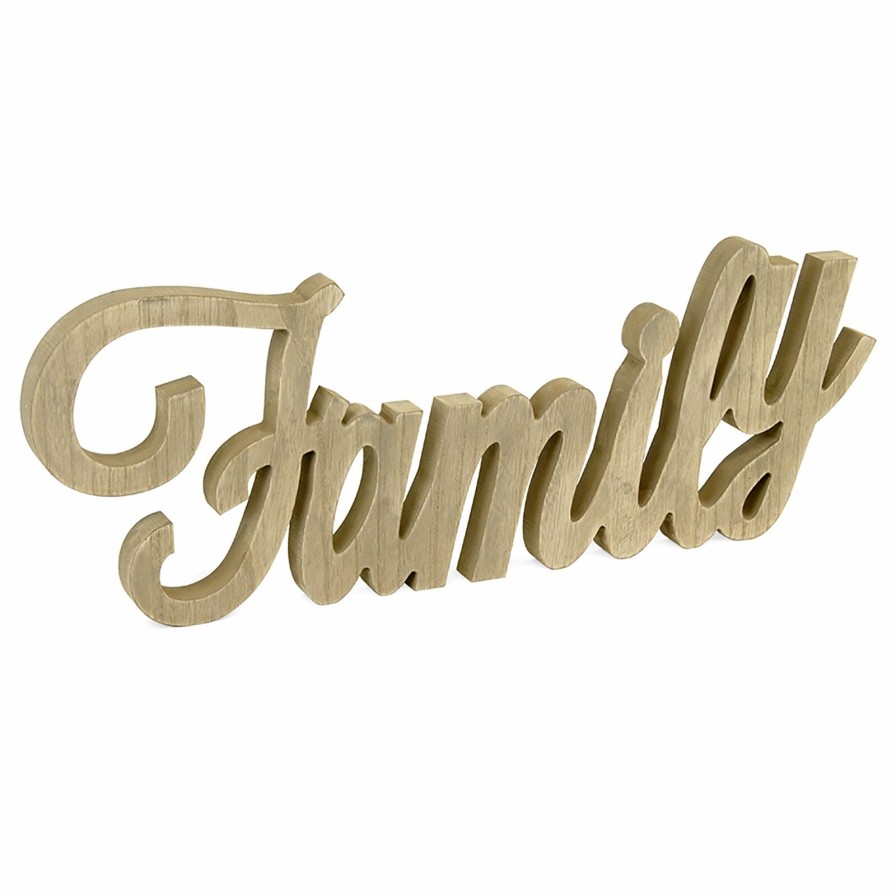 D Cor & Pillows * | Bargain Sale Family Cutout Table Sign, 26 9