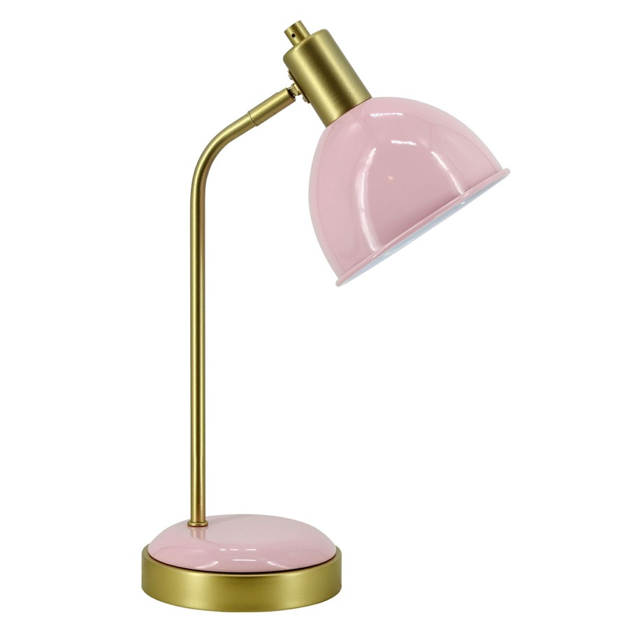 D Cor & Pillows * | Reliable Quality Pink & Gold Desk Lamp, 16